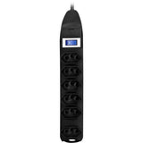 Filtro de Linha Com 6 Tomadas 1M PST101 Preto Fortrek