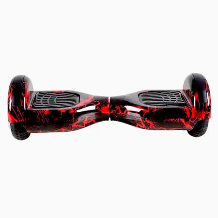 Hoverboard Skate Elétrico 6.5 Vermelho Fogo Led Bluetooth