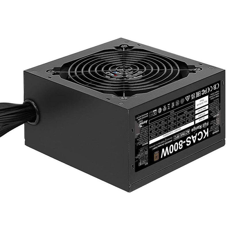 Fonte, Aerocool, KCAS, 800W, 80 Plus Bronze, não-modular, PFC Ativo, bivolt automática, sem LEDRGB - imperiodigital