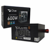 Fonte Duex Dx 600wfse+ 600w, ATX, Bivolt Automático, 80 Plus Bronze, PFC Ativo, Preto