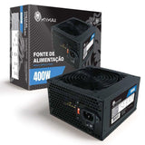 Fonte Mymax ATX, 400W Real, Bivolt Manual, 24 Pinos, Com Cabo - MPSU/LP400W