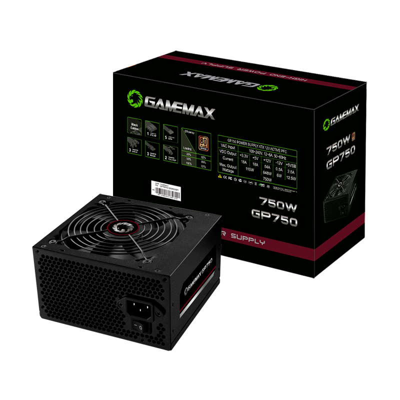 FONTE GAMEMAX GP750 80 PLUS BRONZE - imperiodigital