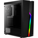 Gabinete Gamer Aerocool Rgb Bolt Acrílico, ATX, Com Fan, Lateral Em Acrílico, Preto - imperiodigital