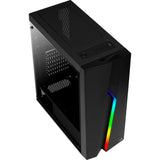 Gabinete Gamer Aerocool Rgb Bolt Acrílico, ATX, Com Fan, Lateral Em Acrílico, Preto - imperiodigital