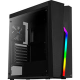 Gabinete Gamer Aerocool Rgb Bolt Acrílico, ATX, Com Fan, Lateral Em Acrílico, Preto - imperiodigital