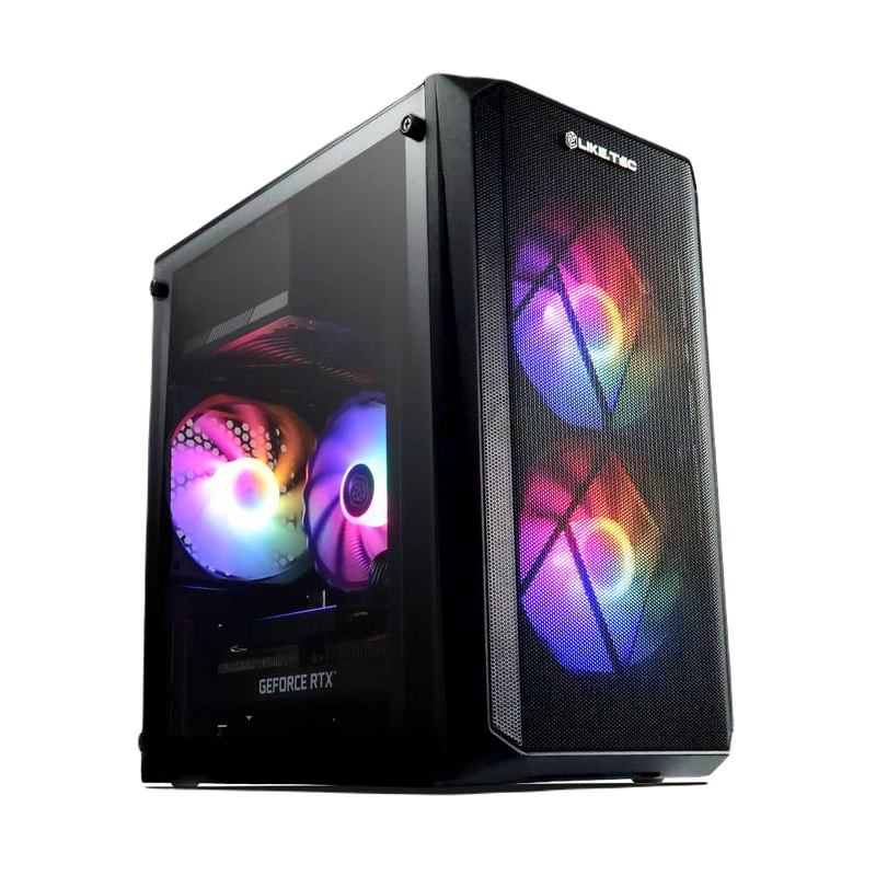 Gabinete Gamer Liketec Cycle, Mid Tower, mATX, ITX, Lateral Acrilico, Preto - imperiodigital