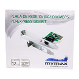 Placa De Rede 10/100/1000mbps Pci Express Gigabit - Mymax - MGLANE-JEN - imperiodigital