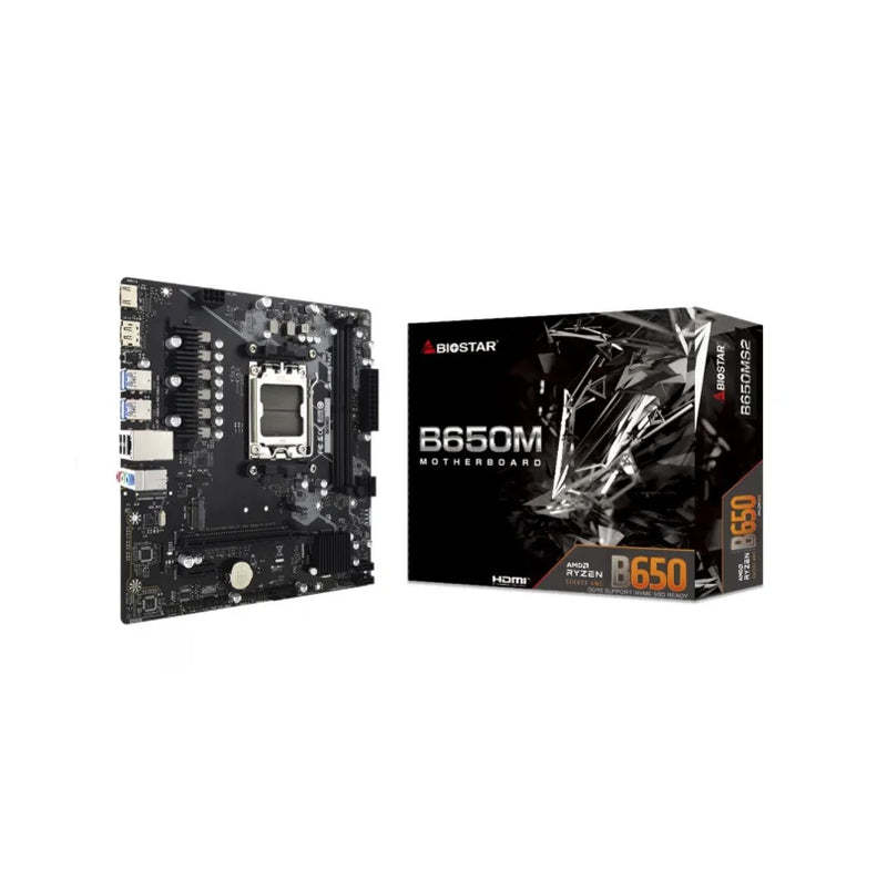 Placa Mãe Biostar B650ms2, Chipset B650, Amd Am5, Matx, Ddr5