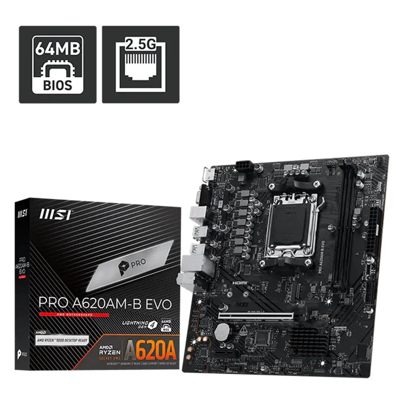 Placa Mae Msi Pro A620am-b Evo Am5
