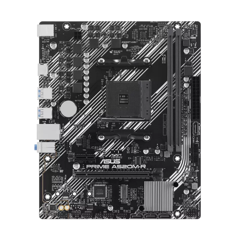 Placa-Mãe ASUS PRIME A520M-R, AMD AM4, mATX, DDR4, Preto - 90MB1H60-M0EAY0