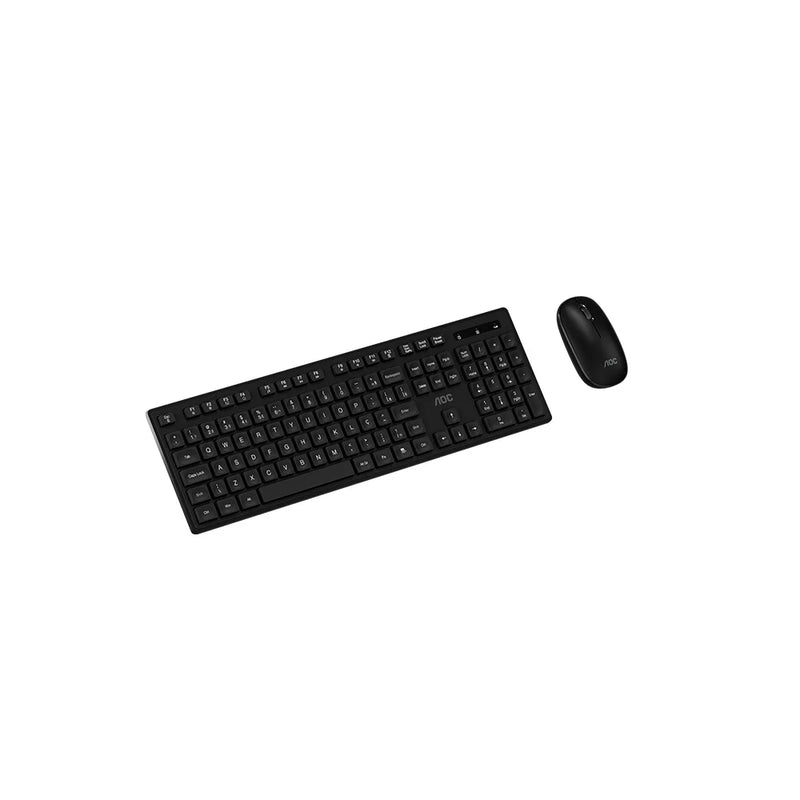 Kit Teclado e Mouse AOC Sem Fio AOC 2.4G Wireless Set, Preto - KM300 BK